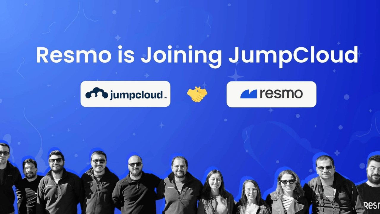 Announcement for JumpCloud’s acquisiton of my startup, Resmo